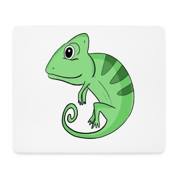 Caméléon - Tapis de souris (format paysage) - blanc - Devant