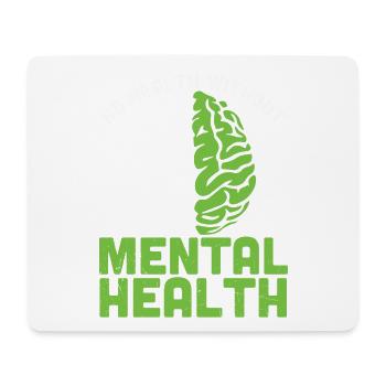 Brain No Health Without Mental Health - Mouse Pad (horizontal) - white - Front