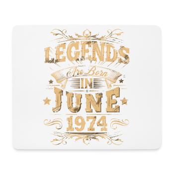 1974 June Birthday Legend - Mouse Pad (horizontal) - white - Front