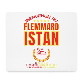 Bienvenue au FLEMMARDISTAN - Humour Zen - Tapis de souris (format paysage) - blanc - Devant