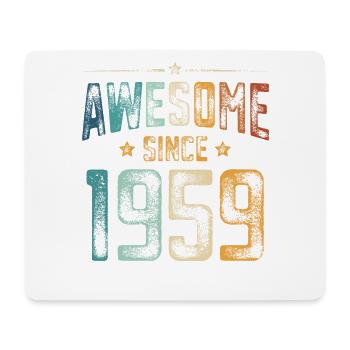 1959 Geboren Geburtstag Geburtsjahr - Mousepad (Querformat) - Weiß - Vorne