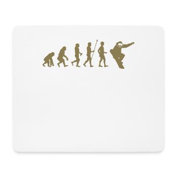 Snowboarder Evolution Geschenkidee - Mousepad (Querformat) - Weiß - Vorne