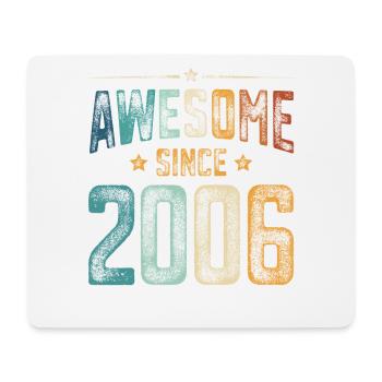 2006 Geboren 18.Geburtstag Geburtsjahr - Mousepad (Querformat) - Weiß - Vorne