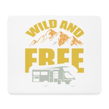 Wild und Frei Wohnmobil Abenteuer - Mousepad (Querformat) - Weiß - Vorne