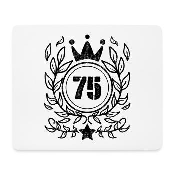 Ornament 75 Number Crown Wreath - Mouse Pad (horizontal) - white - Front