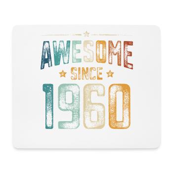 1960 Naissance Anniversaire Année de naissance - Tapis de souris (format paysage) - blanc - Devant