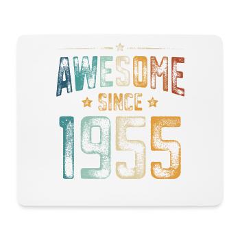 1955 Geboren Geburtstag Geburtsjahr - Mousepad (Querformat) - Weiß - Vorne