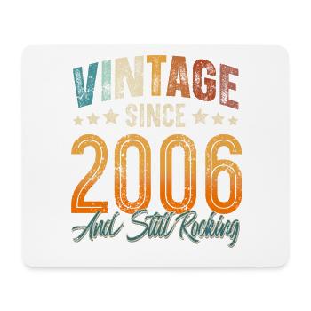 2006 Geburtsjahr 18.Geburtstag Baujahr Vintage - Mousepad (Querformat) - Weiß - Vorne