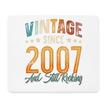 2007 Geburtsjahr Geburtstag Baujahr Vintage - Mousepad (Querformat) - Weiß - Vorne