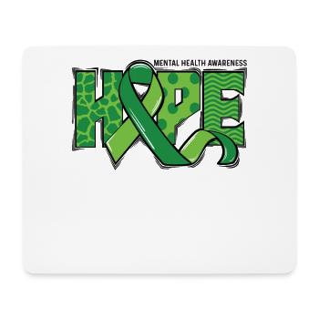 Hope Green Mental Health Support - Mousepad (Querformat) - Weiß - Vorne
