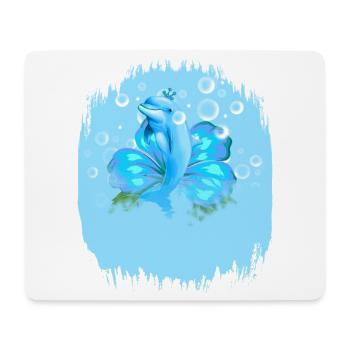 Dauphin mystique avec des taches d’eau - Tapis de souris (format paysage) - blanc - Devant