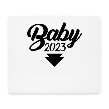 Bébé 2023 - Tapis de souris (format paysage) - blanc - Devant