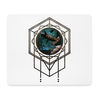 Awesome steampunk hammerhead shark - Mouse Pad (horizontal) - white - Front