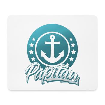 Papitän Papa Vater Kapitän Segeln Boot Schiff - Mousepad (Querformat) - Weiß - Vorne
