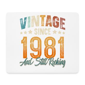 1981 Year of birth Birthday Year of construction Vintage - Mouse Pad (horizontal) - white - Front