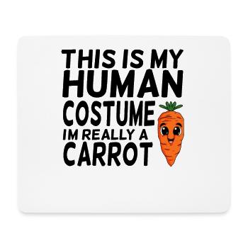 Karotten Spruch lustig - Mousepad (Querformat) - Weiß - Vorne