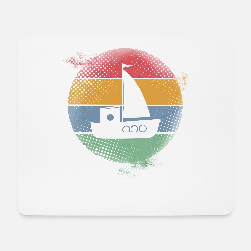 Segelboot Segler Segeln Kinder Motiv - Mousepad (Querformat) - Weiß