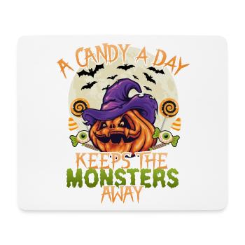 A candy a day keeps the monsters away - Mouse Pad (horizontal) - white - Front