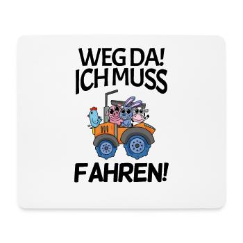 Traktor Trecker Spruch - Mousepad (Querformat) - Weiß - Vorne