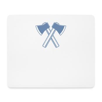 Axt Äxte Holzfäller Forstwirt - Mousepad (Querformat) - Weiß - Vorne