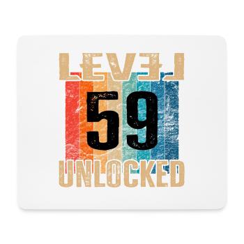Birthday Happy Birthday Level Unlocked 59 years - Mouse Pad (horizontal) - white - Front