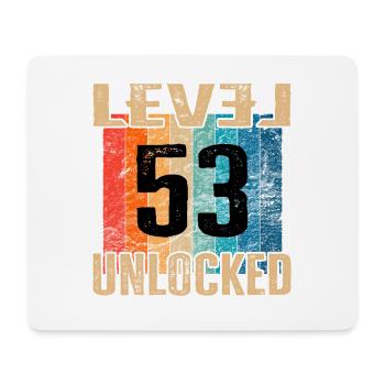 Birthday Happy Birthday Level Unlocked 53 years - Mouse Pad (horizontal) - white - Front