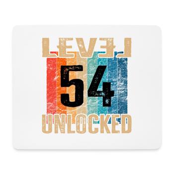 Birthday Happy Birthday Level Unlocked 54 years - Mouse Pad (horizontal) - white - Front