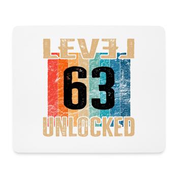 Birthday Happy Birthday Level Unlocked 63 years - Mouse Pad (horizontal) - white - Front