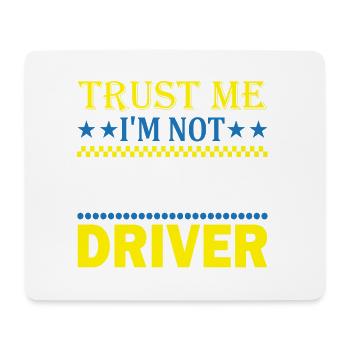 Affirmation Chauffeur de taxi - Tapis de souris (format paysage) - blanc - Devant