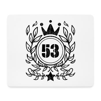 53 - Born year Year of birth 1953 - Mouse Pad (horizontal) - white - Front