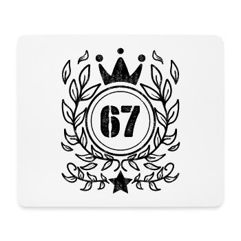 67 - Jahrgang Jahr Geburtsjahr 1967 - Mousepad (Querformat) - Weiß - Vorne