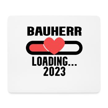Bauherr 2023 Loading - Mousepad (Querformat) - Weiß - Vorne