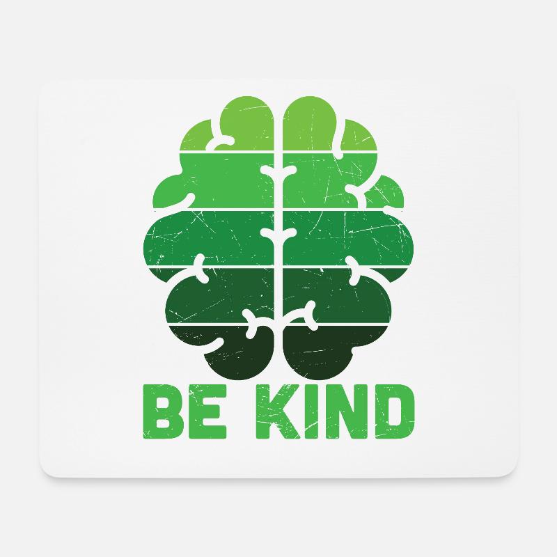 Be Kind To Your Mind Grün Mental Health - Mousepad (Querformat) - Weiß