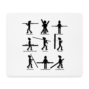 9 types of skiers - Mouse Pad (horizontal) - white - Front