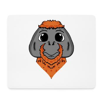 Singe Urangutan - Tapis de souris (format paysage) - blanc - Devant