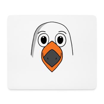 Mouette - Tapis de souris (format paysage) - blanc - Devant