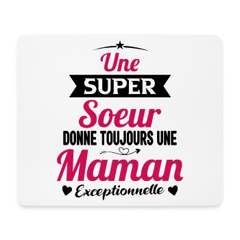 Super soeur cadeau drôle future maman - Tapis de souris (format paysage) - blanc - Devant