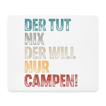 Campen Camping Retro Vintage - Mousepad (Querformat) - Weiß - Vorne