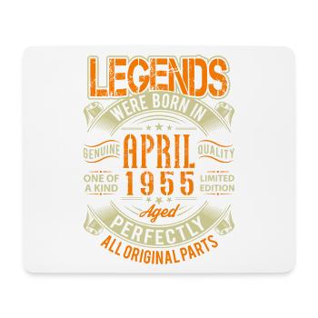 1955 April Geburtstag Legende - Mousepad (Querformat) - Weiß - Vorne