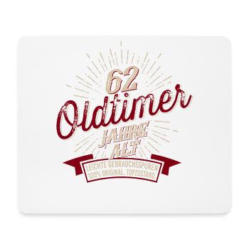 62. Geburtstag Oldtimer - Mousepad (Querformat) - Weiß - Vorne