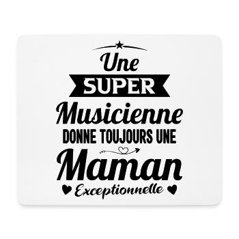 Musicienne Future Maman cadeau Drôle Annonce Mère - Tapis de souris (format paysage) - blanc - Devant