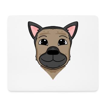 Propriétaire de chien de tête de berger allemand - Tapis de souris (format paysage) - blanc - Devant