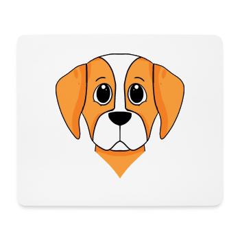 Epagneul Breton Head Dog Propriétaire de chien - Tapis de souris (format paysage) - blanc - Devant