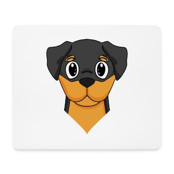 Rottweiler Hund Hunderasse - Mousepad (Querformat) - Weiß - Vorne