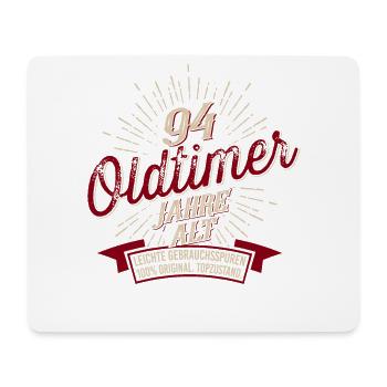 94. Geburtstag Oldtimer - Mousepad (Querformat) - Weiß - Vorne
