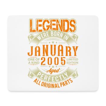 2005 Légende de l’anniversaire de janvier - Tapis de souris (format paysage) - blanc - Devant