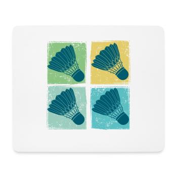 Badminton Shuttlecocks Pop Art - Mouse Pad (horizontal) - white - Front
