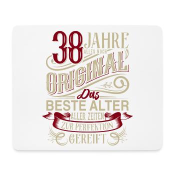 38. Geburtstag Vintage Retro - Mousepad (Querformat) - Weiß - Vorne