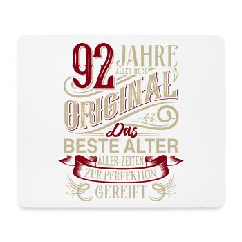 92. Geburtstag Vintage Retro - Mousepad (Querformat) - Weiß - Vorne