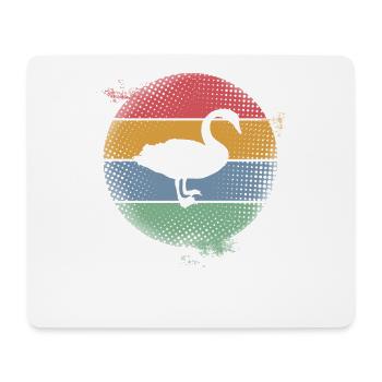 Cygne - Tapis de souris (format paysage) - blanc - Devant